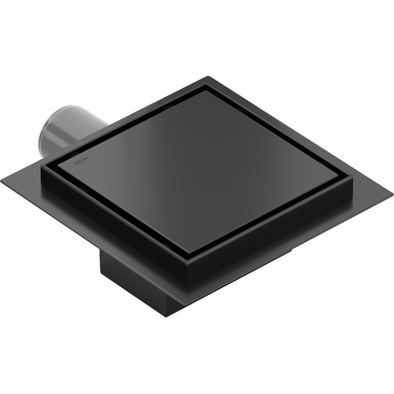 Mexen Flat-Q M13 kvadratinis grindų įdėklas 12 x 12 cm, juodas - 1710012