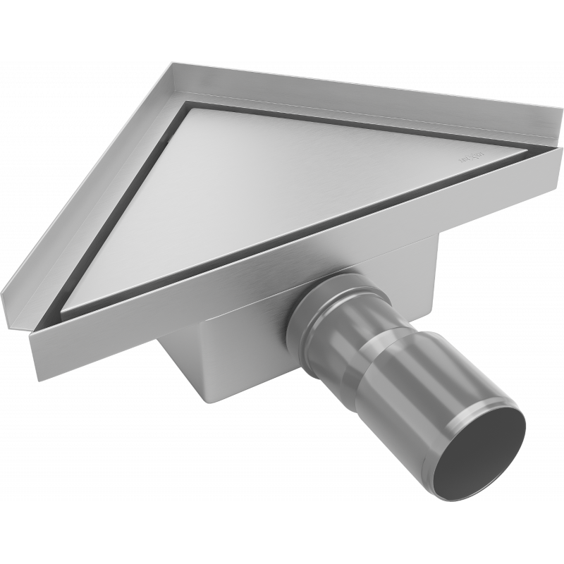 Mexen Flat-T M13 trikampis grindų latakas 20 x 20 cm, inox - 1010320