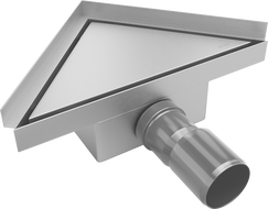 Mexen Flat-T M13 trikampis grindų latakas 20 x 20 cm, inox - 1010320