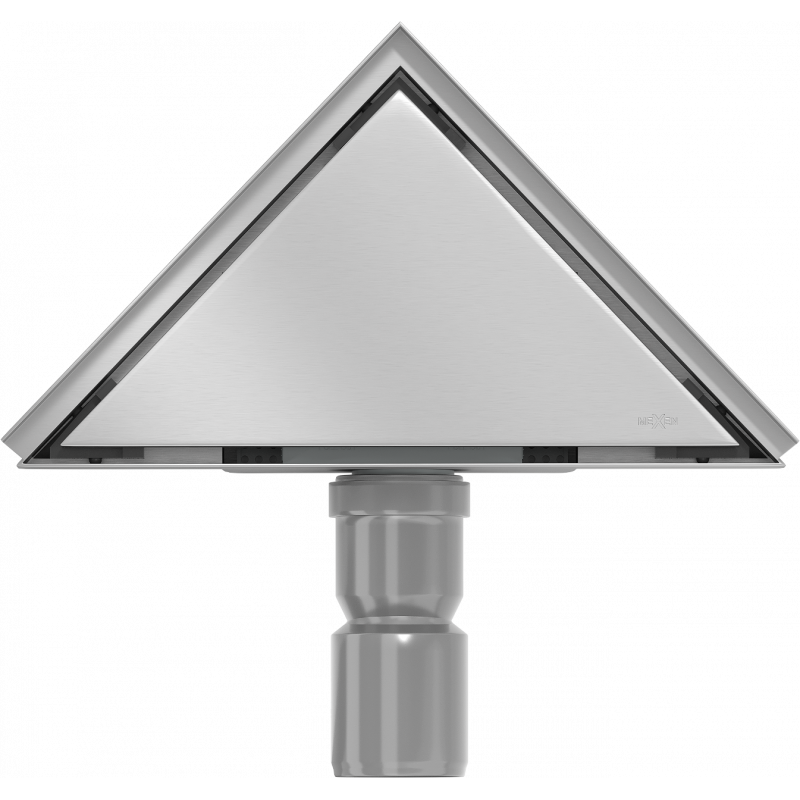 Mexen Flat-T M13 grindų įleidžiamas trikampis 20 x 20 cm, nerūdijantis plienas - 1010320