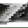 Mexen Kioto Walk-in dušo siena 125 x 80 cm, permatoma, gun gray šlifuota - 800-125-212-66-00-080