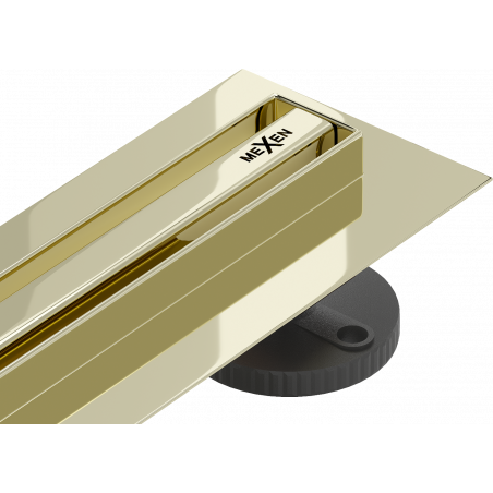Mexen Flat 360° Slim linijinis pasukamas nutekėjimas 110 cm, auksinis - 1541110