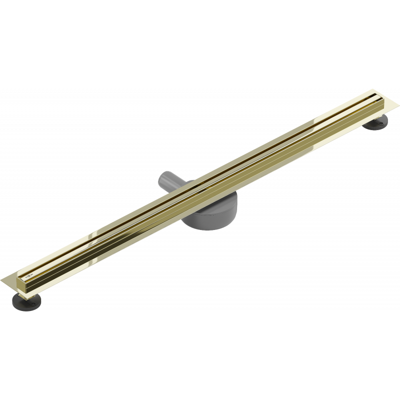 Mexen Flat 360° Slim 100 cm ilgio, auksinis besisukantis linijinis trapas - 1541100
