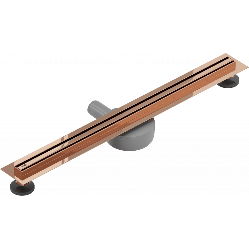 Mexen Flat 360° Slim sukamojo linijinio nutekėjimo ilgis 70 cm, rožinis auksas - 1641070