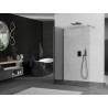 Mexen Kioto Dušo pertvara Walk-in 130 x 120 cm, skaidri, ginklų pilka šlifuota - 800-130-212-66-00-120