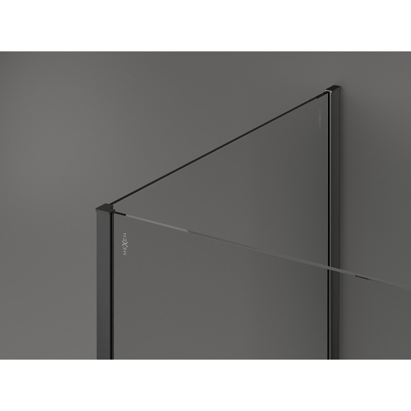 Mexen Kioto Dušo pertvara Walk-in 130 x 120 cm, skaidri, ginklų pilka šlifuota - 800-130-212-66-00-120