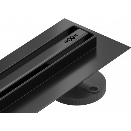 Mexen Flat 360° Slim 100 cm ilgio juodas linijinio tipo rotacinis nutekėjimas - 1741100