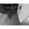 Mexen Kioto Walk-in dušo siena 120 x 100 cm, juodas raštas, gun gray šlifuotas - 800-120-212-66-70-100