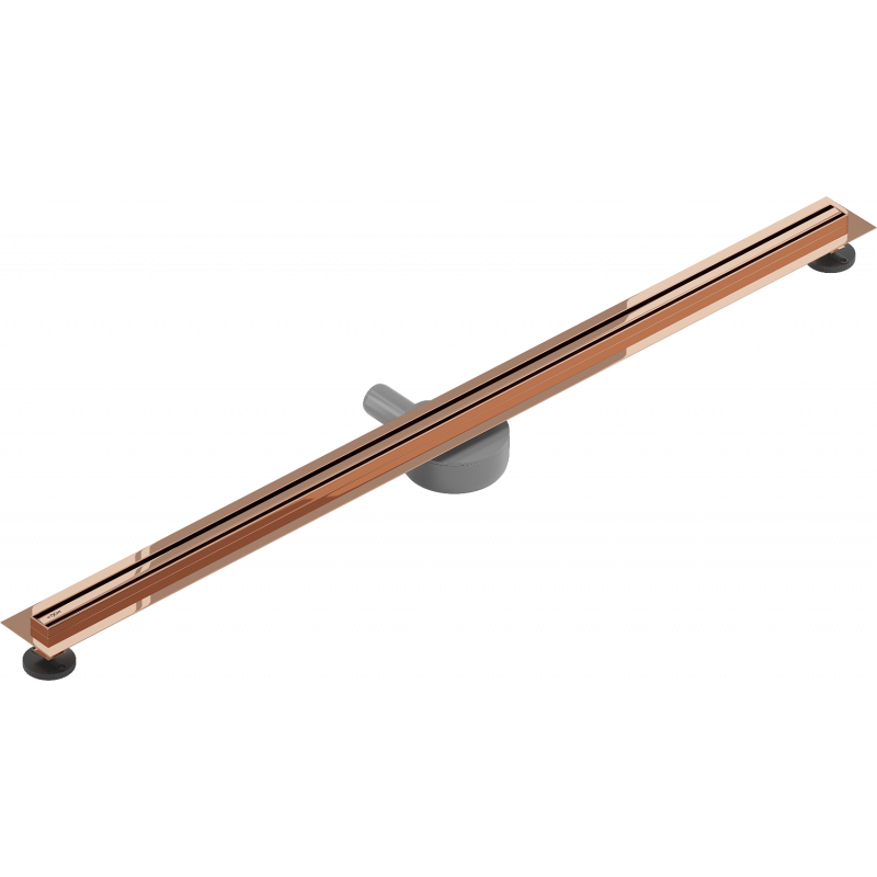 Mexen Flat 360° Slim pasukamas linijinis nutekėjimas 120 cm, rožinis auksas - 1641120