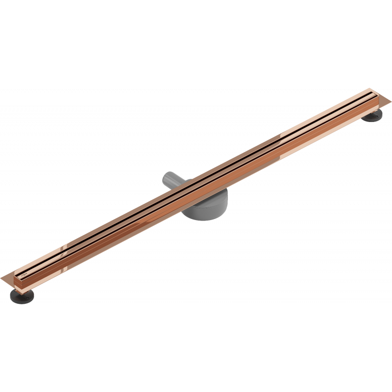 Mexen Flat 360° Slim pasukamoji linijinė nuteka 120 cm, rausvas auksas - 1641120