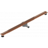 Mexen Flat 360° Slim 110 cm besisukantis linijinis sifonas, rožinis auksas - 1641110