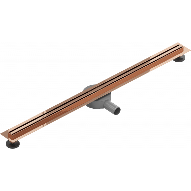 Mexen Flat 360° Slim Linijinis besisukantis trapas 100 cm, rožinis auksas - 1641100