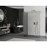 Mexen Kioto Walk-in dušo sienelė 135 x 70 x 30 cm, skaidri, šlifuota auksinė - 800-135-070-221-55-00-030