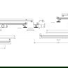 Mexen Flat Wall 2in1 sieninis linijinis nutekėjimas 120 cm, Juoda - 1730120
