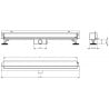 Mexen Flat Wall sieninis linijinis latakas 2 iš 1, 120 cm, juodas - 1730120
