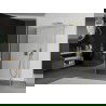 Mexen Kioto dušo siena Walk-in 140 x 70 x 40 cm, skaidrus, auksu šlifuota - 800-140-070-221-55-00-040