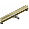 Mexen Flat Wall sieninis linijinis nutekėjimas 2 viename 60 cm, auksinis - 1530060
