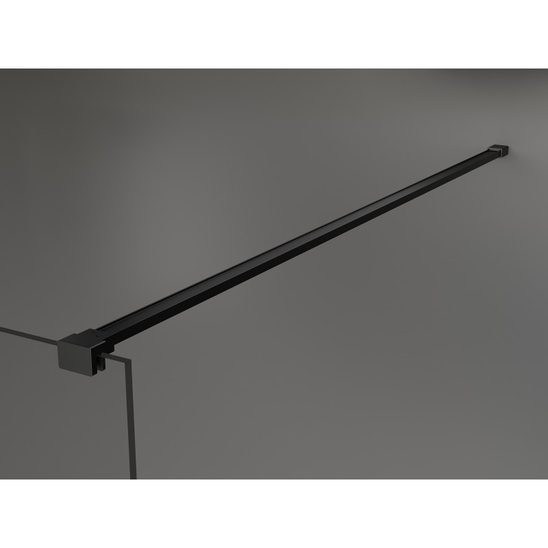 Mexen Kioto dušo sienelė Walk-in 110 x 70 cm, juodas rėmelis, juoda - 800-110-212-70-70-070