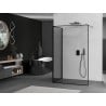 Mexen Kioto Walk-in dušo siena 120 x 100 cm, juodas modelis, juodas - 800-120-212-70-70-100