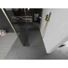 Mexen Kioto dušo siena Walk-in 130 x 105 x 40 cm, permatomi, auksinė matinė - 800-130-105-221-55-00-040