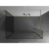 Mexen Kioto dušo siena Walk-in 130 x 105 x 40 cm, permatomi, auksinė matinė - 800-130-105-221-55-00-040
