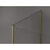 Mexen Kioto dušo siena Walk-in 130 x 105 x 40 cm, permatomi, auksinė matinė - 800-130-105-221-55-00-040