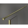 Mexen Kioto dušo siena Walk-in 130 x 105 x 40 cm, permatomi, auksinė matinė - 800-130-105-221-55-00-040
