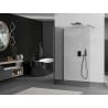 Mexen Kioto dušas siena Walk-in 90 x 90 cm, caurspīdīga, gun metal - 800-090-212-95-00-090
