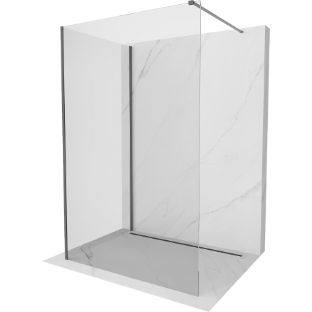 Mexen Kioto Walk-in dušo sienelė 130 x 95 cm, skaidri, gun metal - 800-130-212-95-00-095
