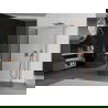 Mexen Kioto dušo siena Walk-in 135 x 70 x 30 cm, skaidrus, rožinis auksas - 800-135-070-221-60-00-030