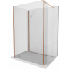 Mexen Kioto Dušo sienelė Walk-in 100 x 95 x 30 cm, permatoma, rožinis auksas - 800-100-095-221-60-00-030