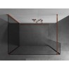 Mexen Kioto Dušo sienelė Walk-in 100 x 95 x 30 cm, permatoma, rožinis auksas - 800-100-095-221-60-00-030