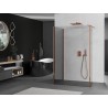 Mexen Kioto Dušo sienelė Walk-in 100 x 95 x 30 cm, permatoma, rožinis auksas - 800-100-095-221-60-00-030