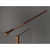 Mexen Kioto Dušo sienelė Walk-in 100 x 95 x 30 cm, permatoma, rožinis auksas - 800-100-095-221-60-00-030