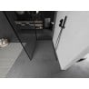 Mexen Kioto Walk-in dušo siena 110 x 90 cm, juodas raštas, gun metal - 800-110-212-95-70-090