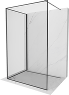 Mexen Kioto walk-in dušo sienelė 100 x 100 cm, juodas raštas, gun metal - 800-100-212-95-70-100