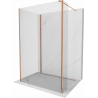 Mexen Kioto Walk-in dušo siena 130 x 120 x 30 cm, skaidri, rožinė auksinė - 800-130-120-221-60-00-030