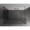 Mexen Kioto Walk-in dušo siena 130 x 120 x 30 cm, skaidri, rožinė auksinė - 800-130-120-221-60-00-030