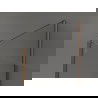 Mexen Kioto dušo siena Walk-in 130 x 70 x 40 cm, skaidrus, rausvas auksas - 800-130-070-221-60-00-040