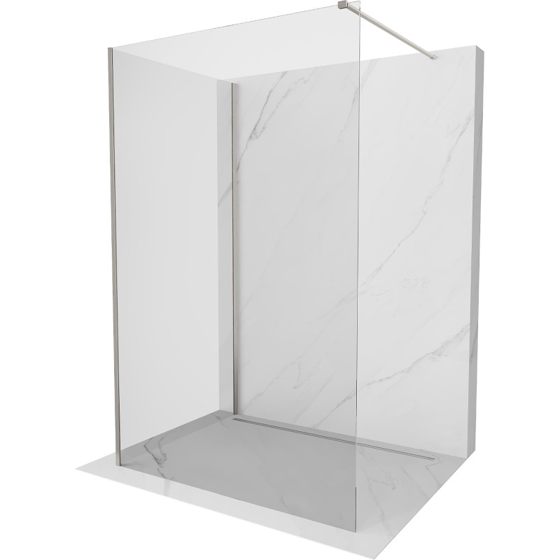 Mexen Kioto dušo sienelė Walk-in 120 x 70 cm, skaidri, šlifuotas nikelis - 800-120-212-97-00-070