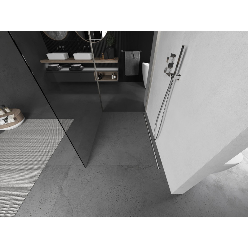 Mexen Kioto dušo sienelė Walk-in 120 x 70 cm, skaidri, šlifuotas nikelis - 800-120-212-97-00-070