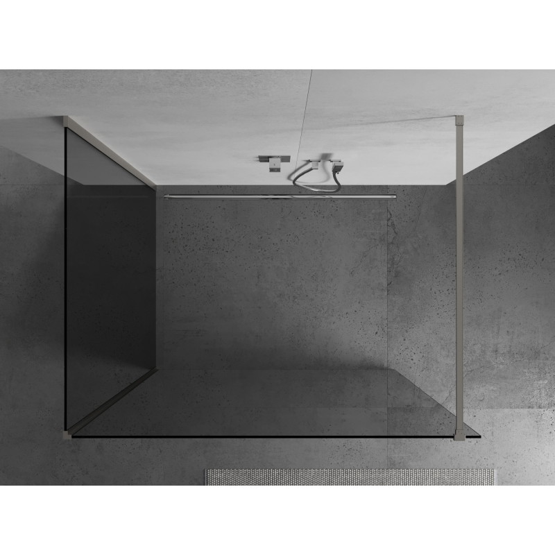 Mexen Kioto dušo sienelė Walk-in 120 x 70 cm, skaidri, šlifuotas nikelis - 800-120-212-97-00-070