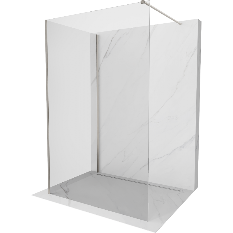 Mexen Kioto Walk-in dušo siena 110 x 80 cm, skaidri, šlifuota nikelio - 800-110-212-97-00-080