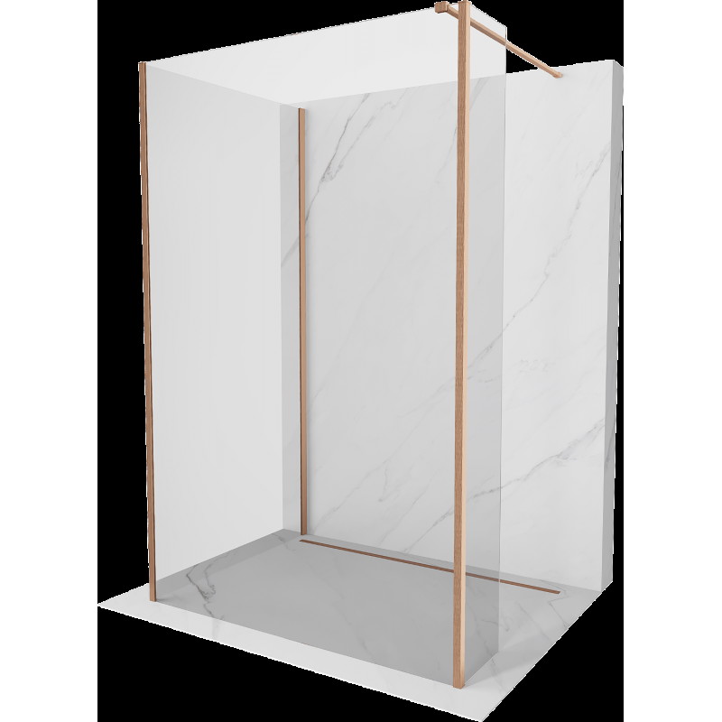 Mexen Kioto Walk-in dušo sienelė 110 x 80 x 30 cm, skaidrus, šlifuotas varis - 800-110-080-221-65-00-030