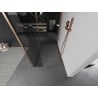 Mexen Kioto sieninė dušo siena Walk-in 130 x 100 x 30 cm, skaidri, šlifuota varis - 800-130-100-221-65-00-030