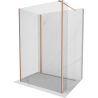 Mexen Kioto dušo siena Walk-in 140 x 120 x 30 cm, skaidrus, šlifuotas varis - 800-140-120-221-65-00-030