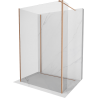 Mexen Kioto dušo pertvara Walk-in 90 x 80 x 40 cm, skaidrus, šlifuotas varis - 800-090-080-221-65-00-040