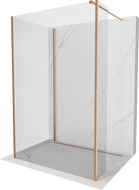Mexen Kioto dušo sienelė Walk-in 140 x 120 x 40 cm, skaidri, šlifuota varis - 800-140-120-221-65-00-040