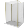 Mexen Kioto dušo sienelė Walk-in 100 x 70 x 30 cm, skaidri, auksinė - 800-100-070-221-50-00-030