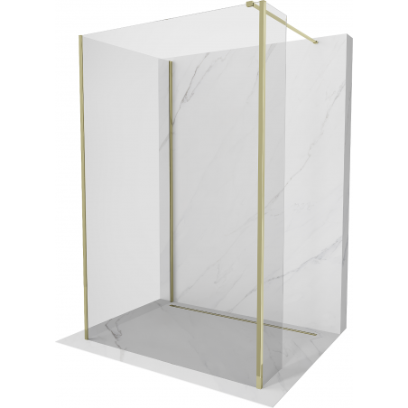 Mexen Kioto dušo sienelė Walk-in 90 x 85 x 30 cm, skaidri, auksinė - 800-090-085-221-50-00-030